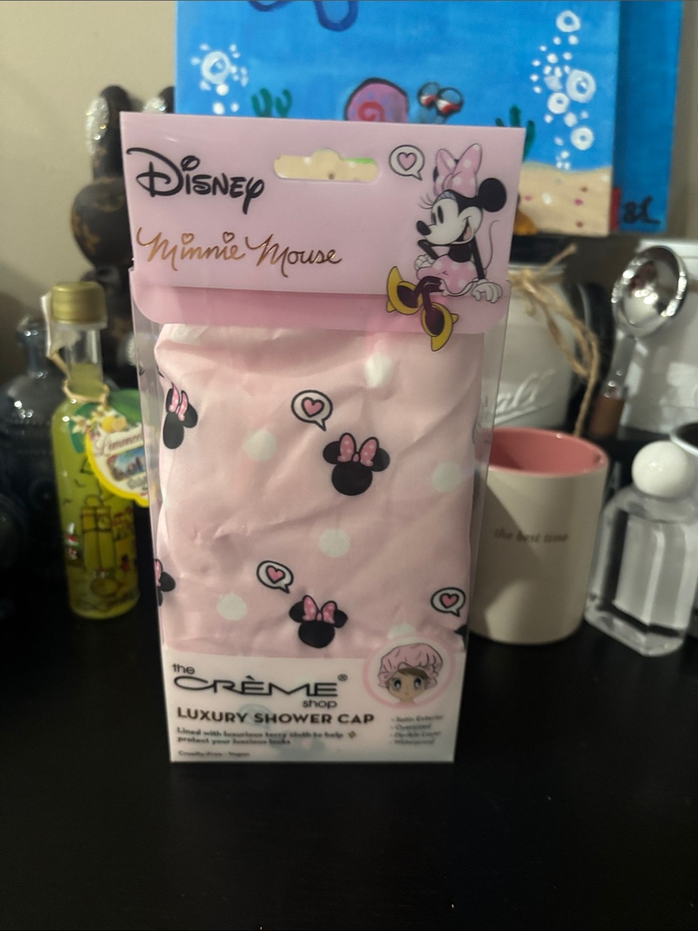 Disney Minnie Mouse Pink Luxury Shower Cap by The Crème Shop